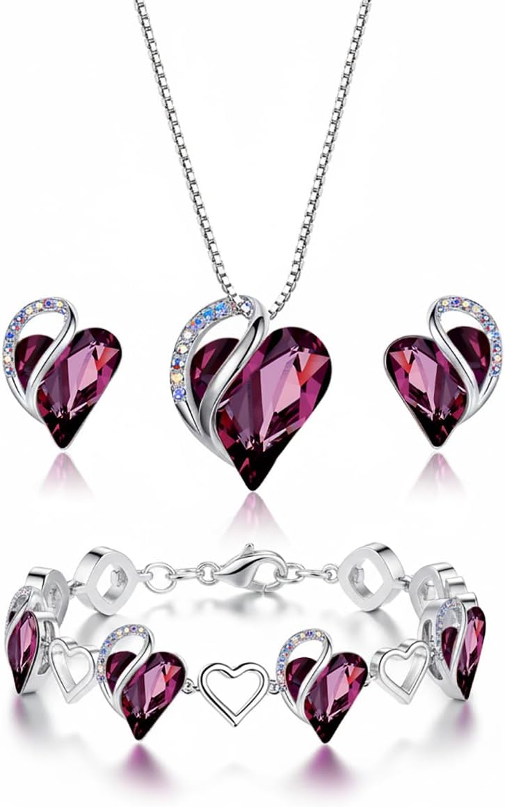 Infinity Heart Jewellery Set - 3-Piece - Image 13