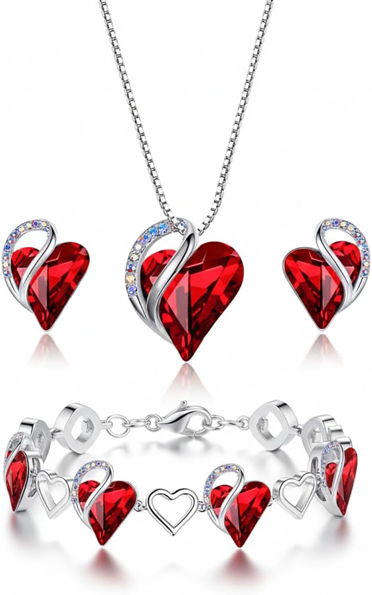 Infinity Heart Jewellery Set - 3-Piece