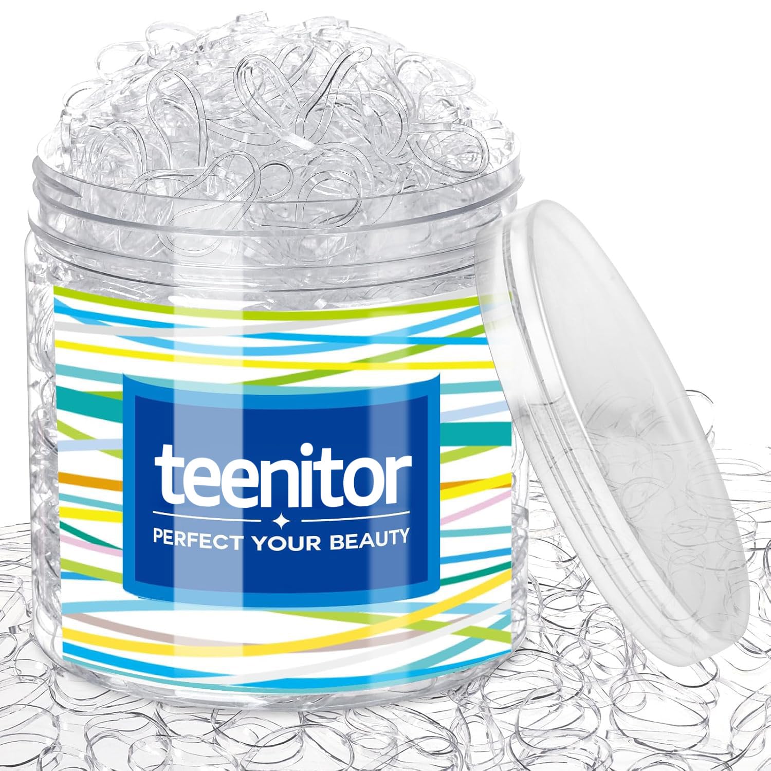 2000 Clear Elastic Hair Bands