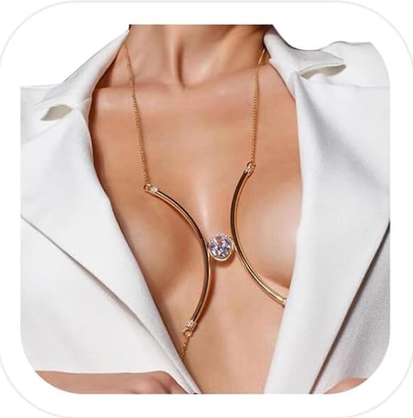 Gold Rhinestone Body Chain