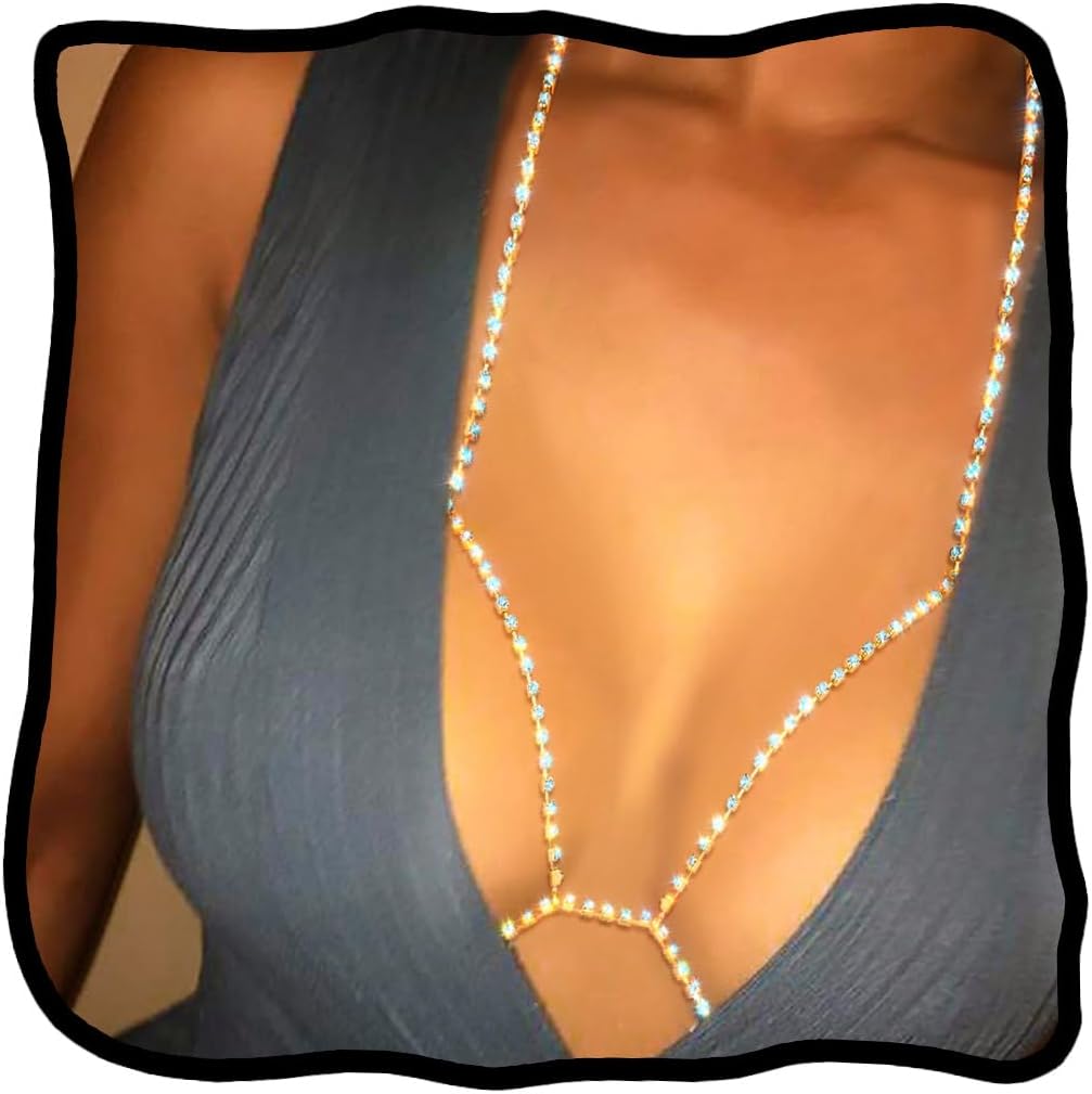 Rhinestone Crystal Body Chain Necklace - Image 9