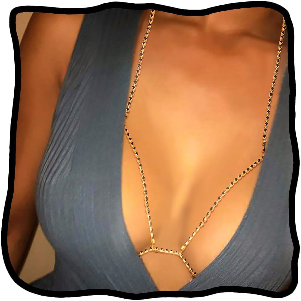 Rhinestone Crystal Body Chain Necklace - Image 7