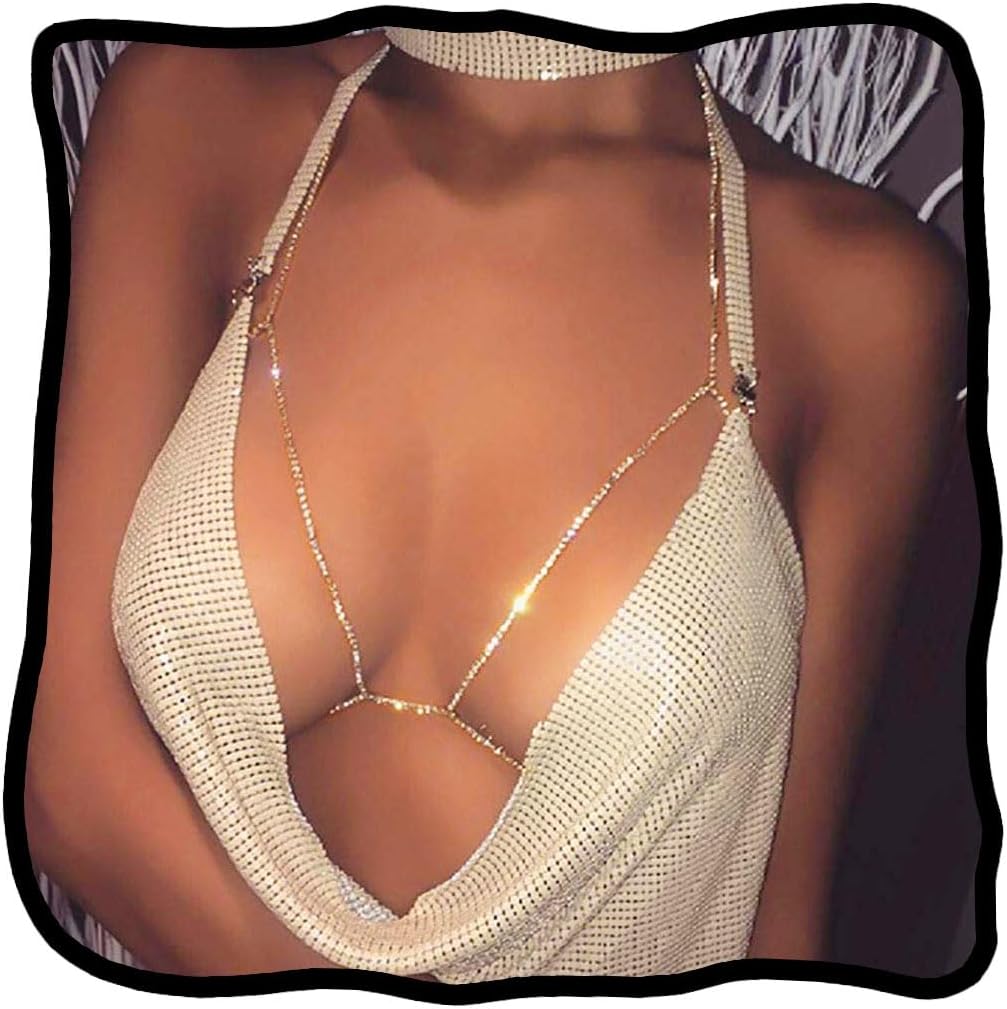 Rhinestone Crystal Body Chain Necklace - Image 10